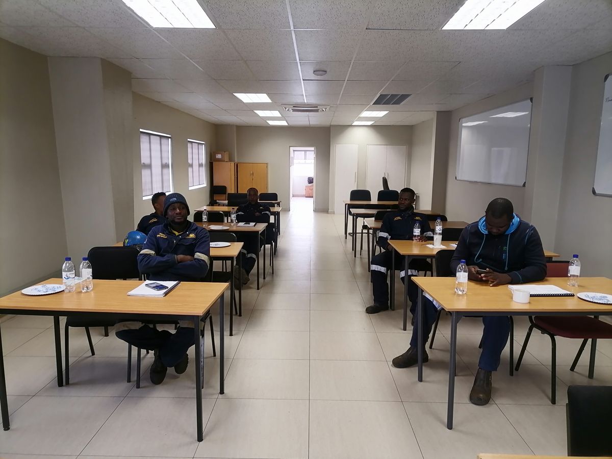 Theory session in the training room