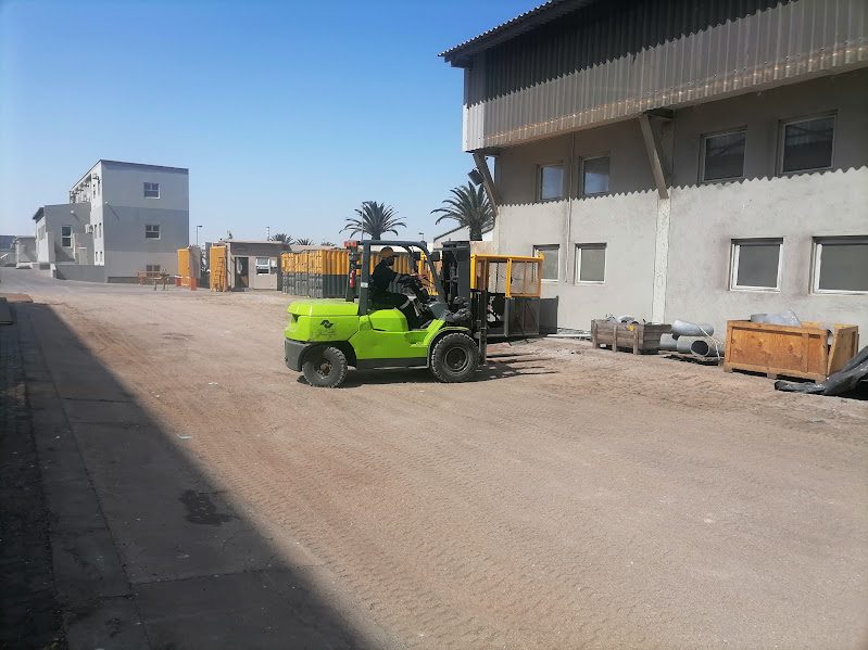 Forklift operator training on site
